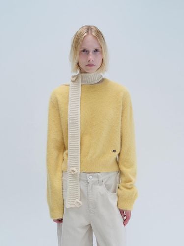 MOHAIR BASIC KNITWEAR (yellow) - DIAGONAL - Modalova