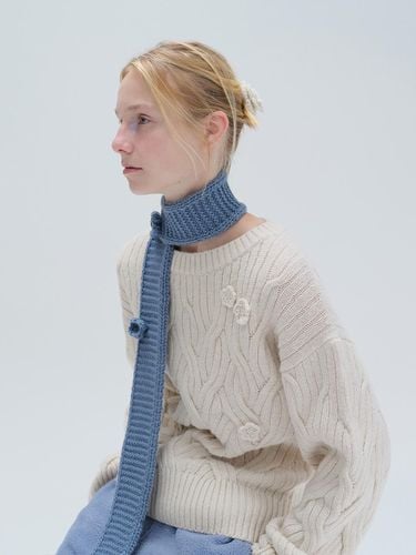 CABLE APPLIQUE KNITWEAR - DIAGONAL - Modalova