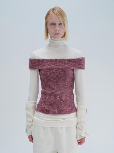 BRUSHED OFF SHOULDER KNITWEAR () - DIAGONAL - Modalova