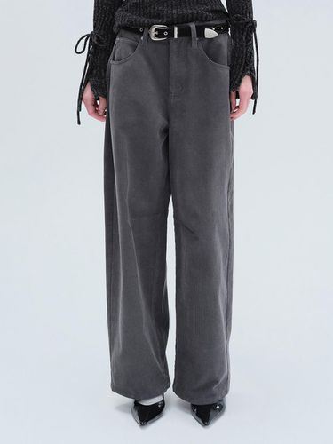 CORDED VELVETEEN TROUSERS (grey) - DIAGONAL - Modalova