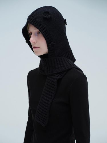 APPLIQUE BALACLAVA SCARF (black) - DIAGONAL - Modalova