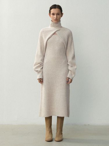 WOOL KNIT DRESS & BOLERO SET S (OP - 6236) - Atelier Nain - Modalova