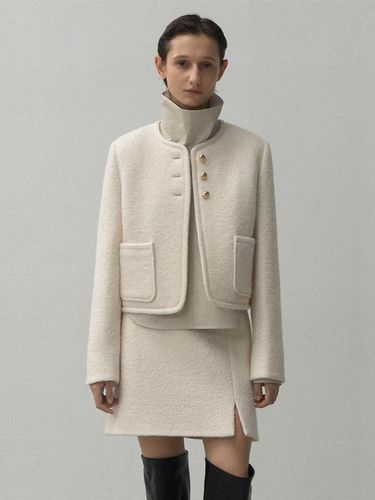 WOOL SET UP CROP JACKET (JK - 2987) - Atelier Nain - Modalova