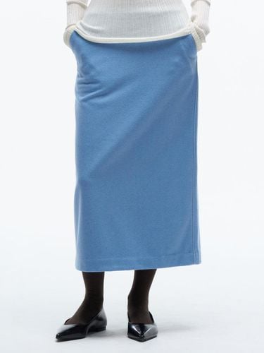 Wool A-line Midi Skirt [Sky Blue] - MAGJAY - Modalova