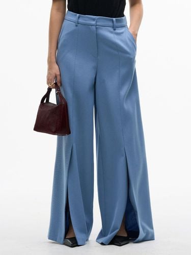 Wide Slit Pants - Blue - MAGJAY - Modalova