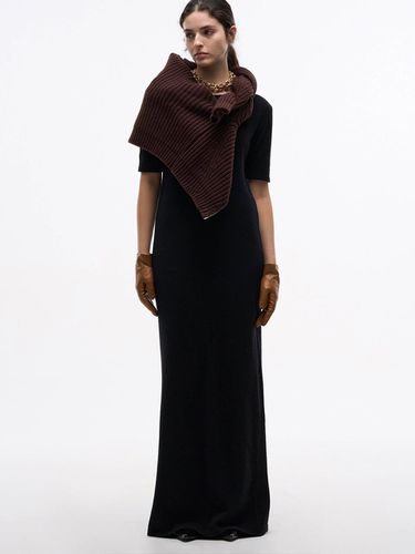 Wool Cashmere Maxi Knit Dress [Black] - MAGJAY - Modalova