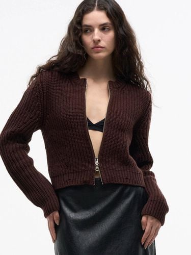 Wool Voluminous Knit Zip-up Jumper [] - MAGJAY - Modalova