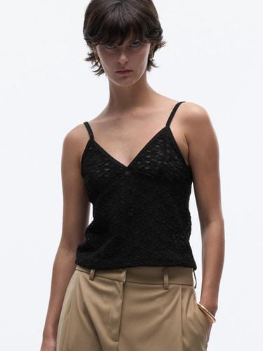 Lace Sleeveless Regular Fit Top [Black] - MAGJAY - Modalova