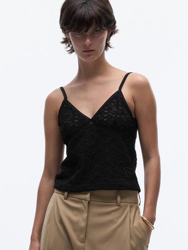 Lace Sleeveless Top - Black - MAGJAY - Modalova