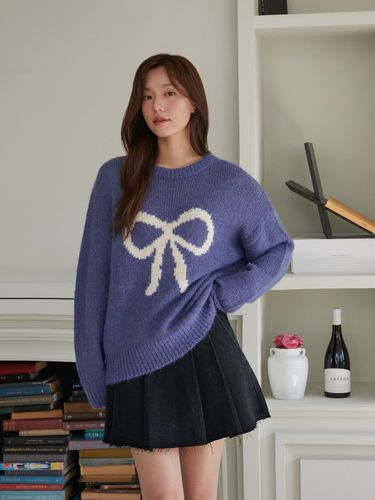 Ribbon wool knit pullover PQ4KL032 - PLASTIC ISLAND - Modalova