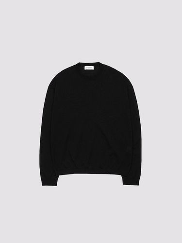 ROUND SLEEVE KNIT TOP (BLACK) - FOR HER - Modalova