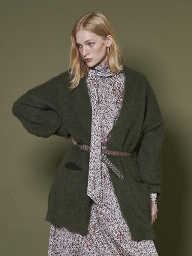 MOHAIR OVERSIZED CARDIGAN _KHAKI - Maison de Ines - Modalova