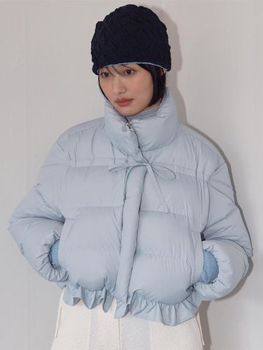 RIBBON FRILL PUFFER JUMPER_LIGHT GREY - CELITAILS - Modalova