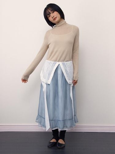 SHEER LAYERED FRILL SKIRT_SKY BLUE - CELITAILS - Modalova