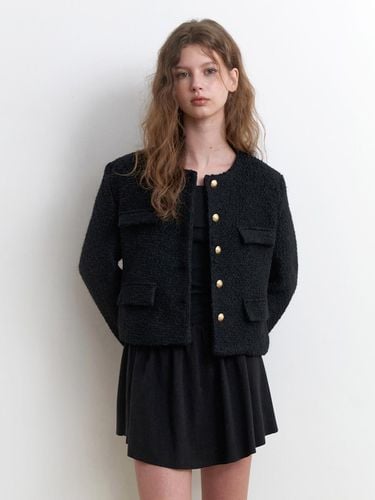 Boucle wool jacket - black - KINDABABY - Modalova