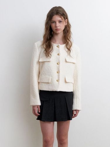 Boucle wool jacket - beige - KINDABABY - Modalova