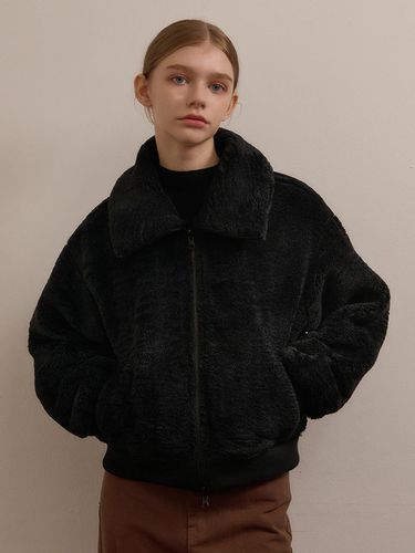 Eco Fur Reversible Loose Fit Jumper [Black] - camino - Modalova