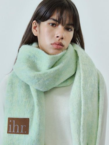 WOOL MIXED BOLD scarf / GREEN - Ihr - Modalova