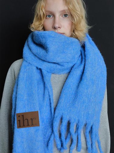 WOOL MIXED BOLD scarf / BLUE - Ihr - Modalova