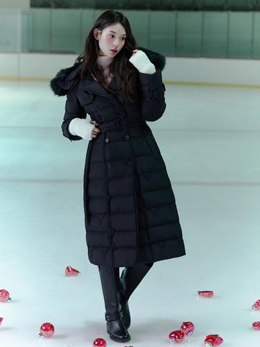 Double Button Long Padded Down Jacket_ITOB - itMICHAA - Modalova