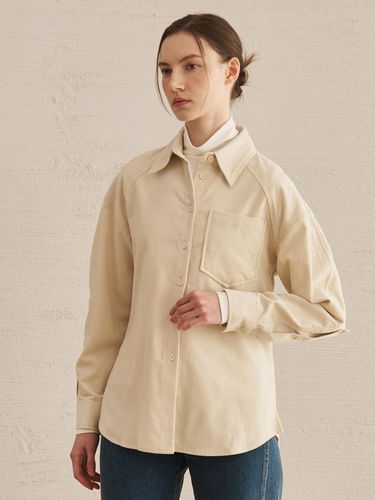 Corduroy Curved Sleeve Blouse - Nouve - Modalova