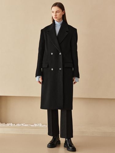 Cashmere Double Button Coat [Black] - Nouve - Modalova