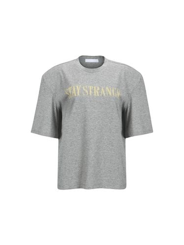 STAY STRANGER PRINTED TSHIRT (F24TO9231GY) - YCH - Modalova