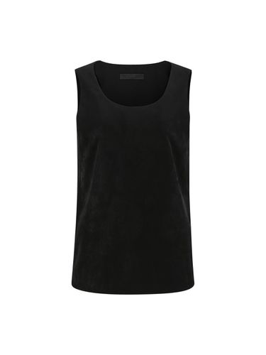 VELVETED SLEEVELESS TOP BLACK (F24TO9081BK) - YCH - Modalova