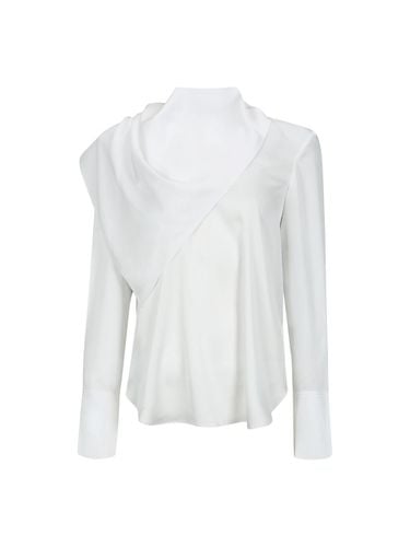 SCARF DETAILED BLOUSE (F24BL3031WH) - YCH - Modalova