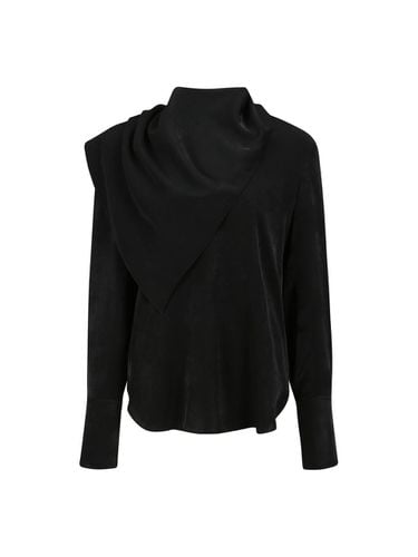 SCARF DETAILED BLOUSE (F24BL3033BK) - YCH - Modalova