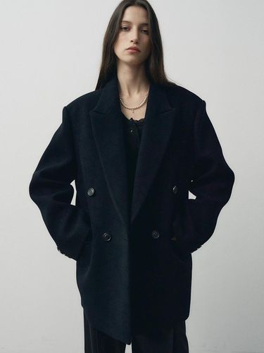 Heavy Wool Double Breasted Half Length Coat() - NOIRER for WOMEN - Modalova