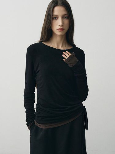 Wool reversible layered T-shirt () - NOIRER for WOMEN - Modalova