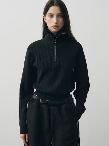 Cropped Layered Zip-Up Turtleneck Knitwear () - NOIRER for WOMEN - Modalova