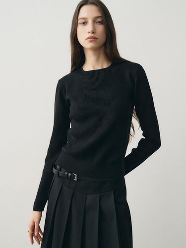 Micro ribbed square neck knitwear () - NOIRER for WOMEN - Modalova