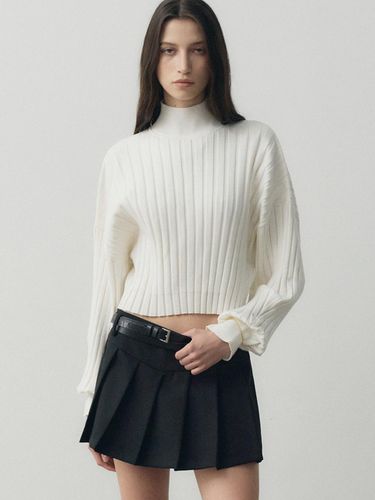 Ribbed mock neck cropped knitwear () - NOIRER for WOMEN - Modalova