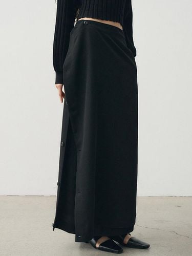 Button-up Layered Long Skirt () - NOIRER for WOMEN - Modalova