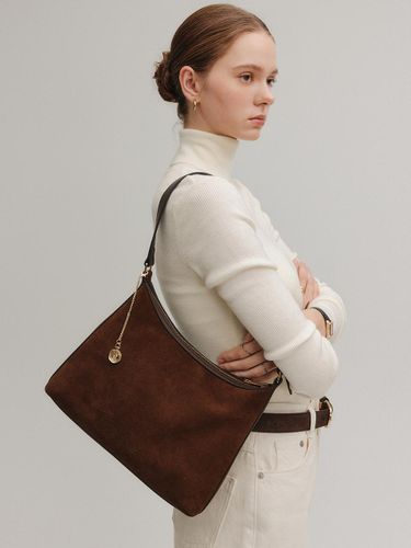 Susan Suede Hobo Bag_Dark Brown - LOOKAST - Modalova