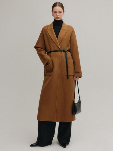 Morgan Handmade Long Coat_Brown - LOOKAST - Modalova