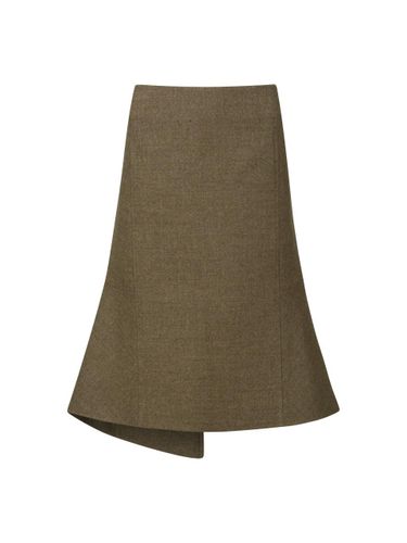 ASYMMETRICAL MIDI SKIRT (W24SK6101BR) - YCH - Modalova