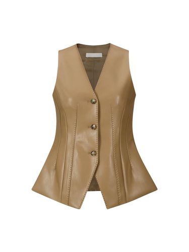 LEATHER SLIM FIT VEST (W24VT3021BE) - YCH - Modalova