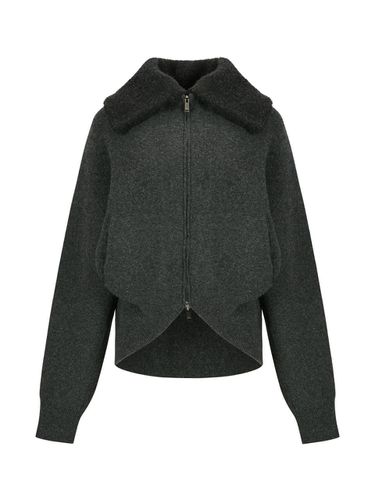 SAILOR FUR COLLAR ZIP UP JACKET GREY (W24KT9051GY) - YCH - Modalova