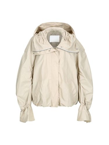 STRING HOOD BOMBER JACKET BEIGE (W24OT0151BE) - YCH - Modalova