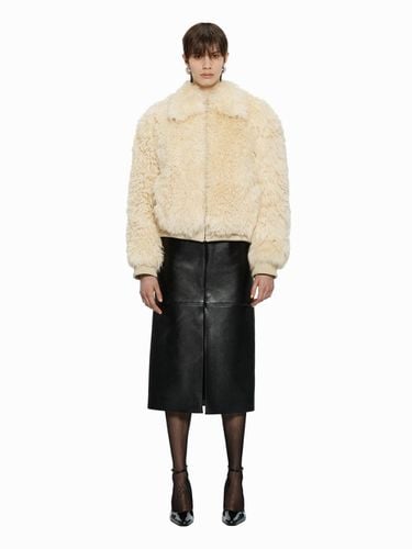 LEATHER TRIM SHEARLING JACKET (W24OT0021YL) - YCH - Modalova