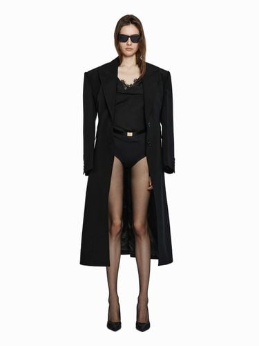 SINGLE BREASTED WOOL COAT BLACK (W24CT1023BK) - YCH - Modalova