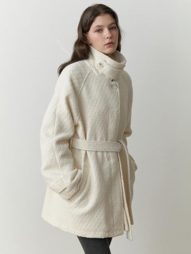 Wool Blend Textured Half Coat [] - RE_L - Modalova