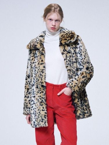 Leopard Faux Fur Coat - DAUGHTER - Modalova