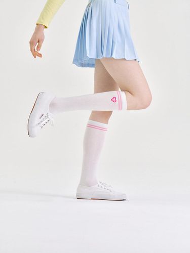 Falling in Golf Lovely Fit Knee Socks_WH - goxo - Modalova