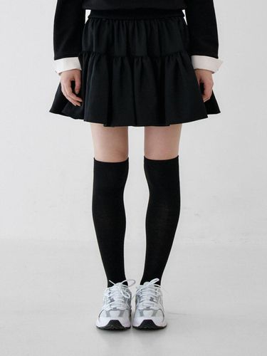 Smile Heart Double Flare Skirt - goxo - Modalova