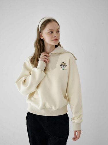 Swag Ball Sailor Collar Fleece Sweatshirt - goxo - Modalova