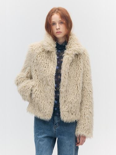 FAUX FUR JACKET_beige - MARGESHERWOOD - Modalova